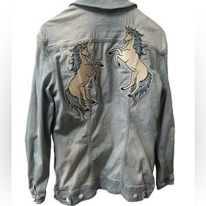 Whimsical Unicorn Denim Jacket